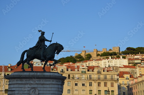 View of San Jorge castle from the Figueira Square photo
