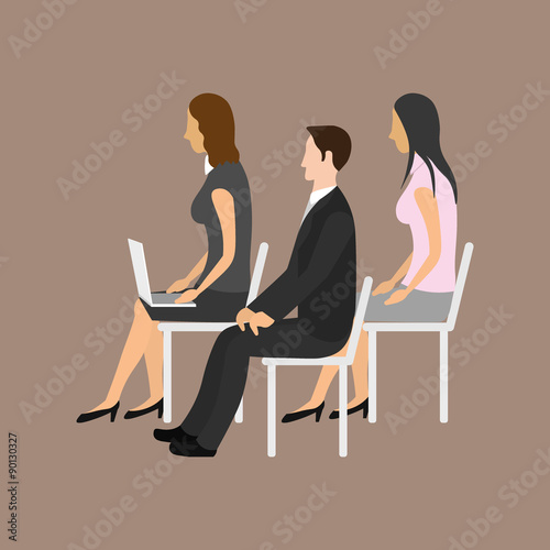Audience of businessmen and businesswomen