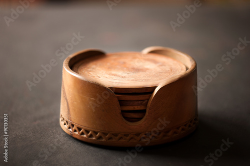 wooden coaster