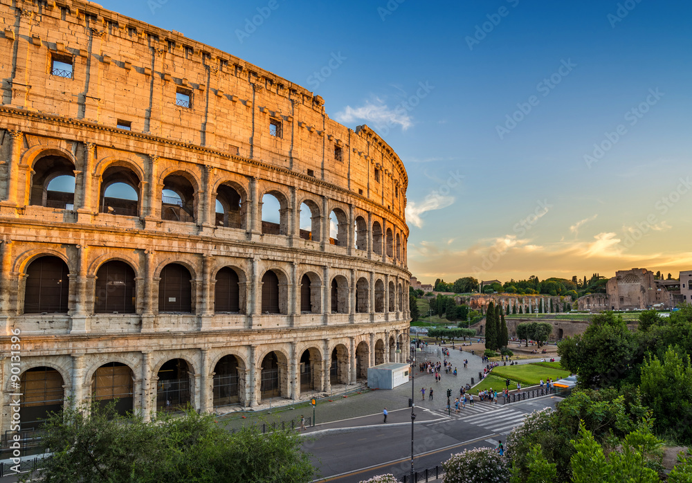 sunset at Colosseum - Rome - Italy