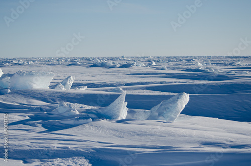 Alien landscape. Sea-ice, Antarctica