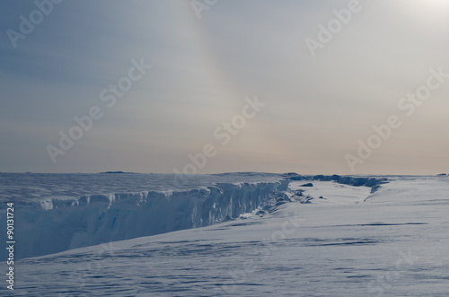 Chasm at McDonald Ice Rumples. Antarctica