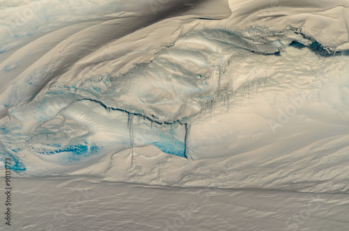 Ice Cornice. Antarctica