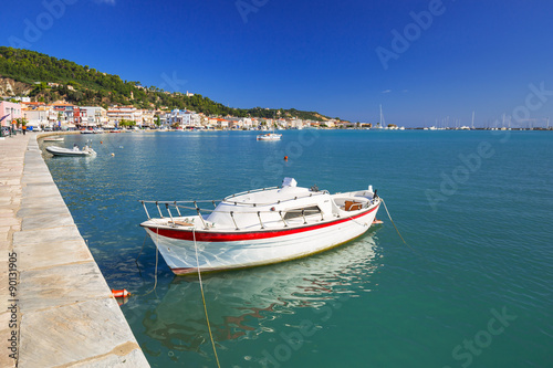 Marina with boats on the bay of Zakynthos  Greece