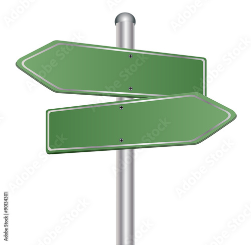 blank signs pointing in opposite directions