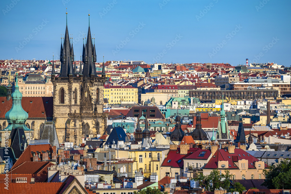 Prague city skyline - Czech Republic