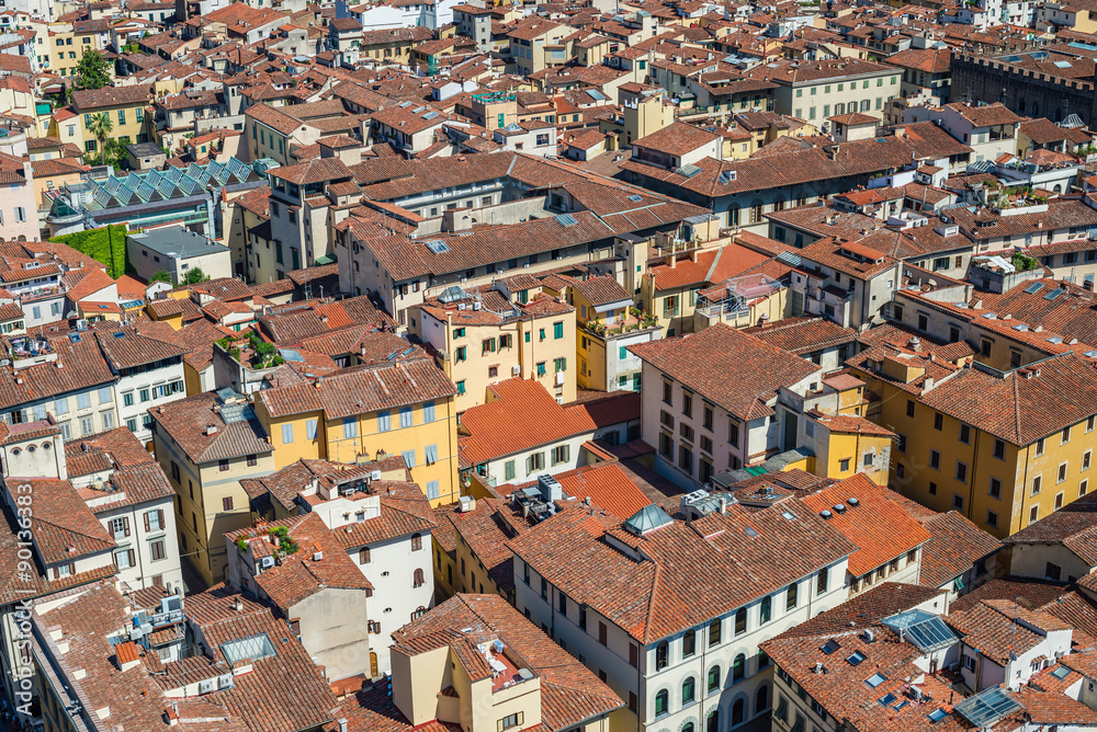 Aerial view of city building - Florence - Italy