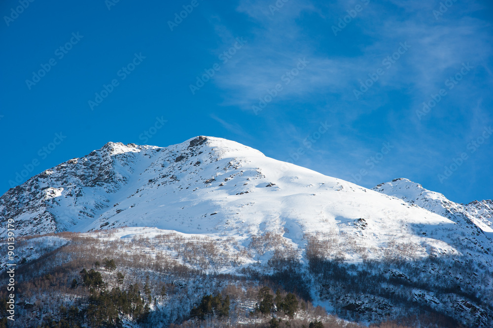 snowy mountain peak
