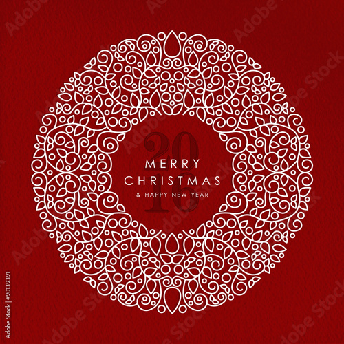 Merry Christmas and Happy New Year 2016 background