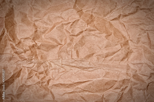 Wallpaper Mural crumpled brown paper background or texture Torontodigital.ca