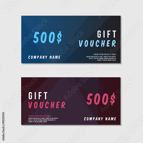 Voucher Template with Premium Minimal Style Pattern