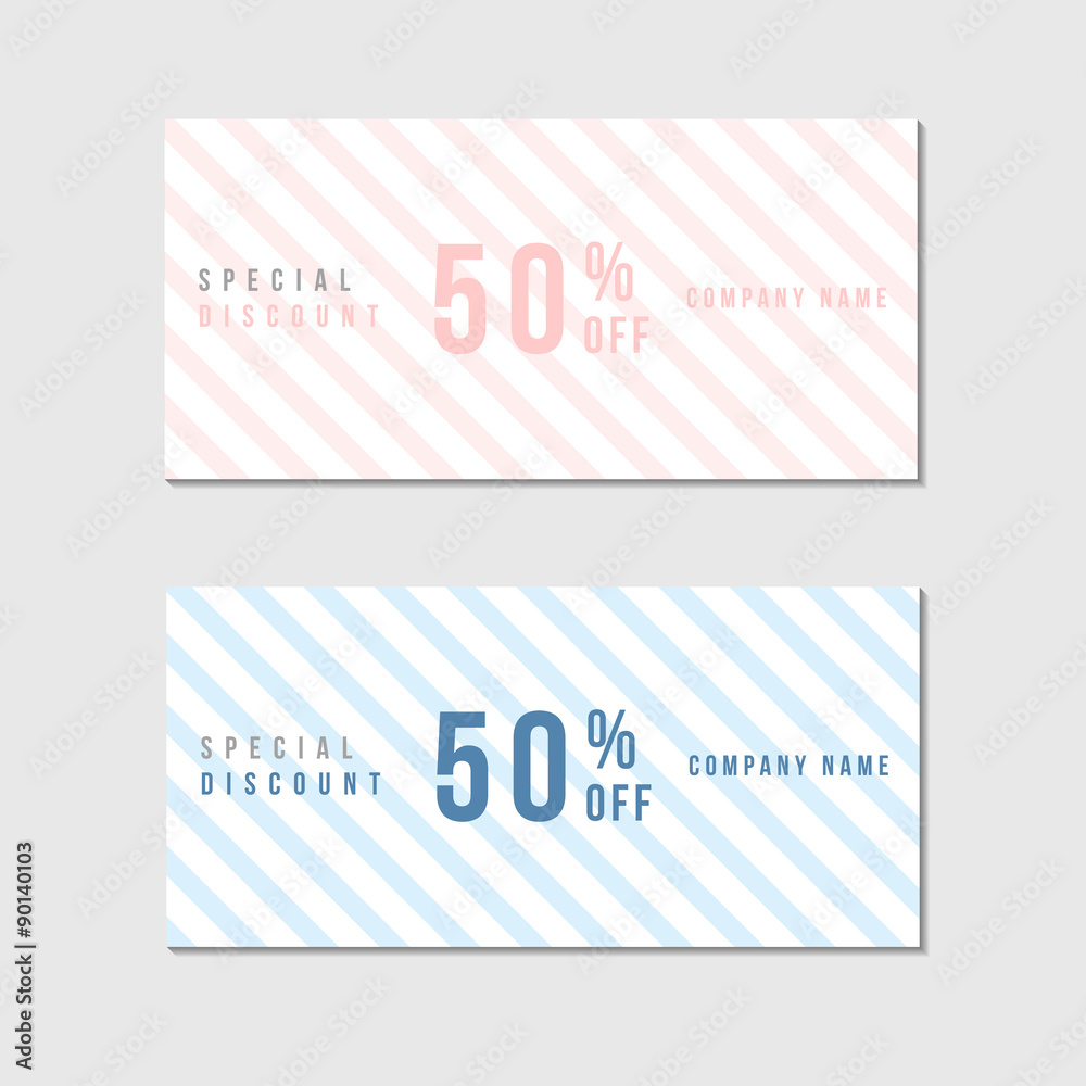 Voucher Template with Premium Minimal Style Pattern