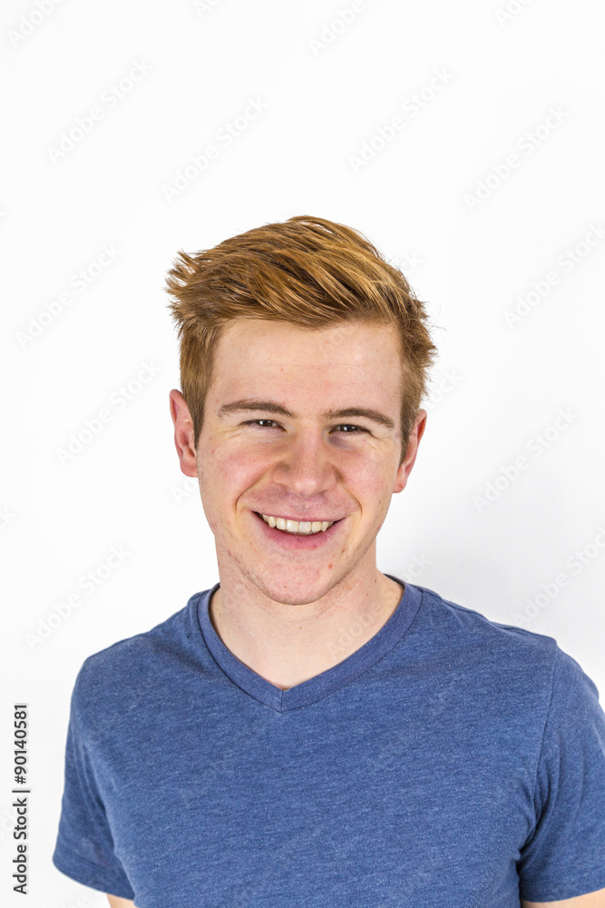 cool boy with red hair posing in studio cool boy with red hair posing in studio