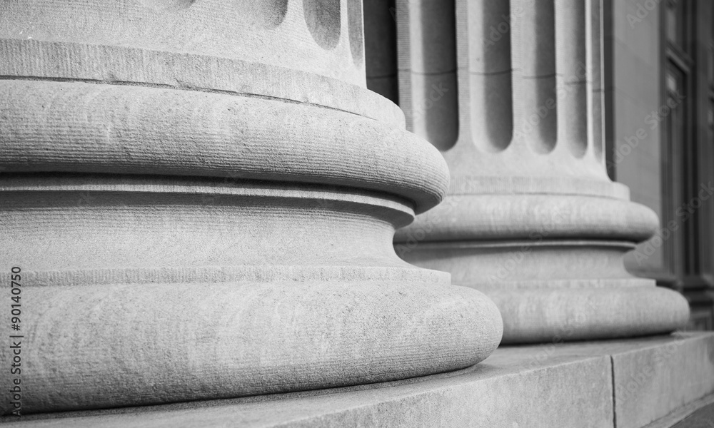 Architectural Columns in a Classic Federal Buuilding Stock Photo ...