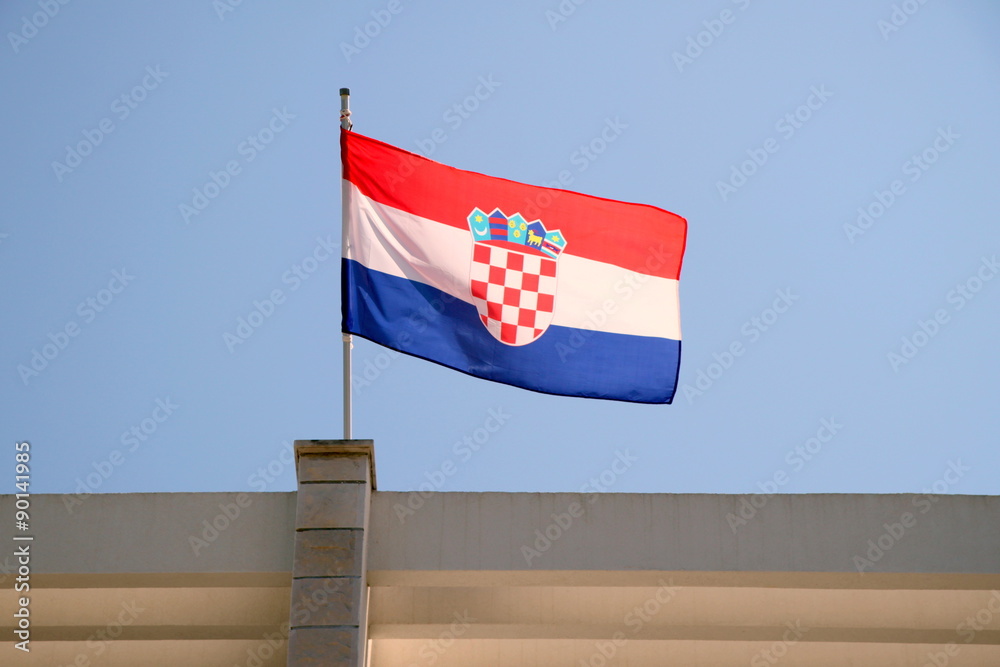Obraz na płótnie Flaga Chorwacji w salonie