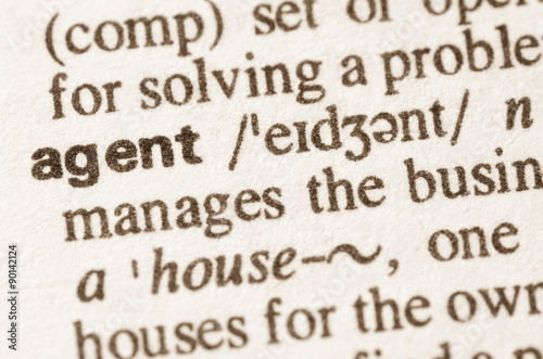 Dictionary definition of word agent