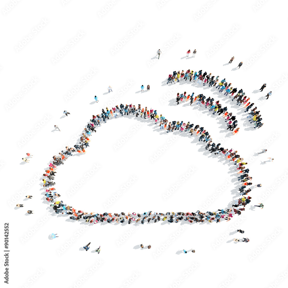 people  shape  cloud Wi fi