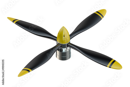 Airplane propeller with 4 blades