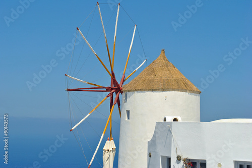 santorini island windmill