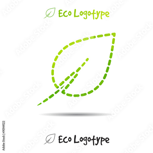 Vector ecology logo or icon, nature logotype