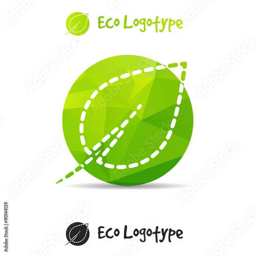 Vector ecology logo or icon, nature logotype
