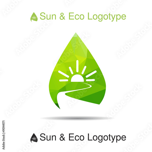Ecology logotype, icon and nature symbol