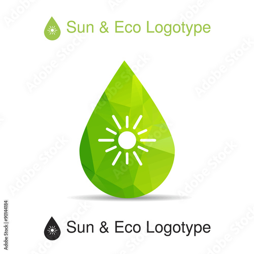 Ecology logotype, icon and nature symbol