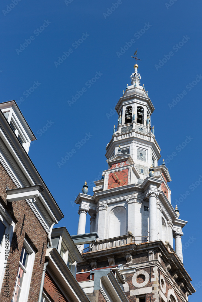 Tower of historic Amsterdam Church Zuiderkerk