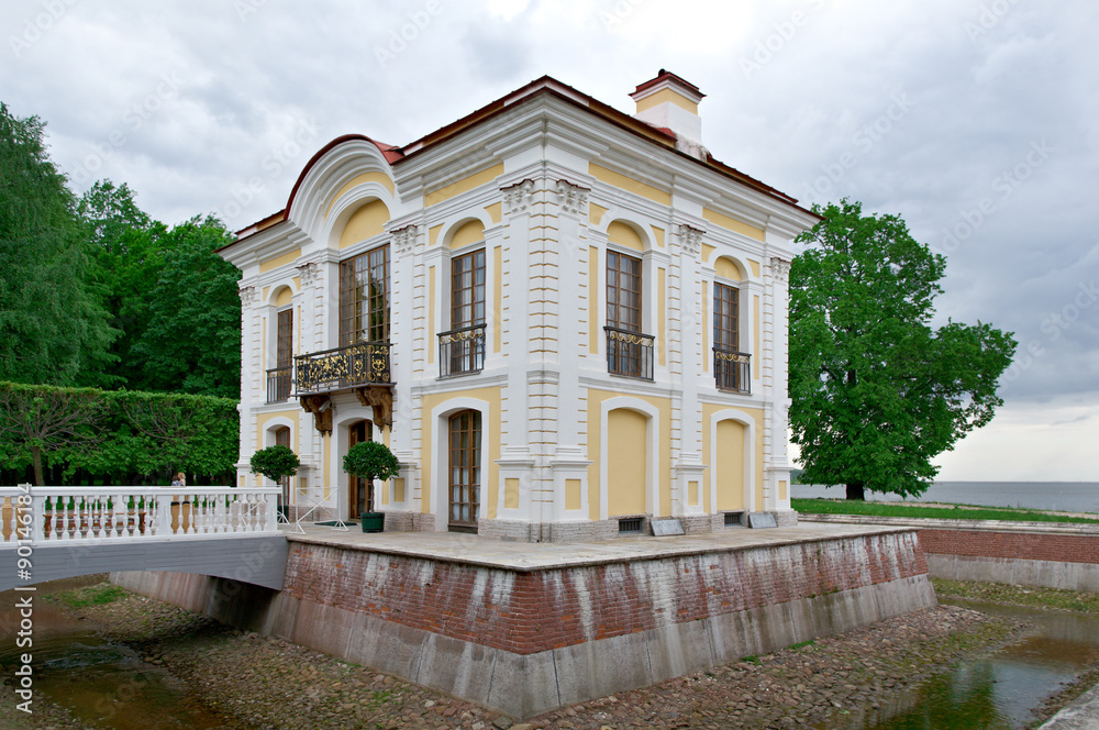 Hermitage pavilion in Lower Gardens .Peterhof Palace