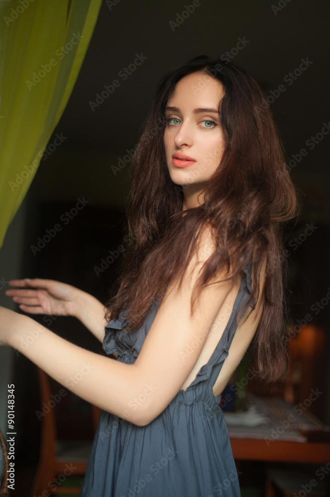 Fototapeta premium Pensive girl portrait
