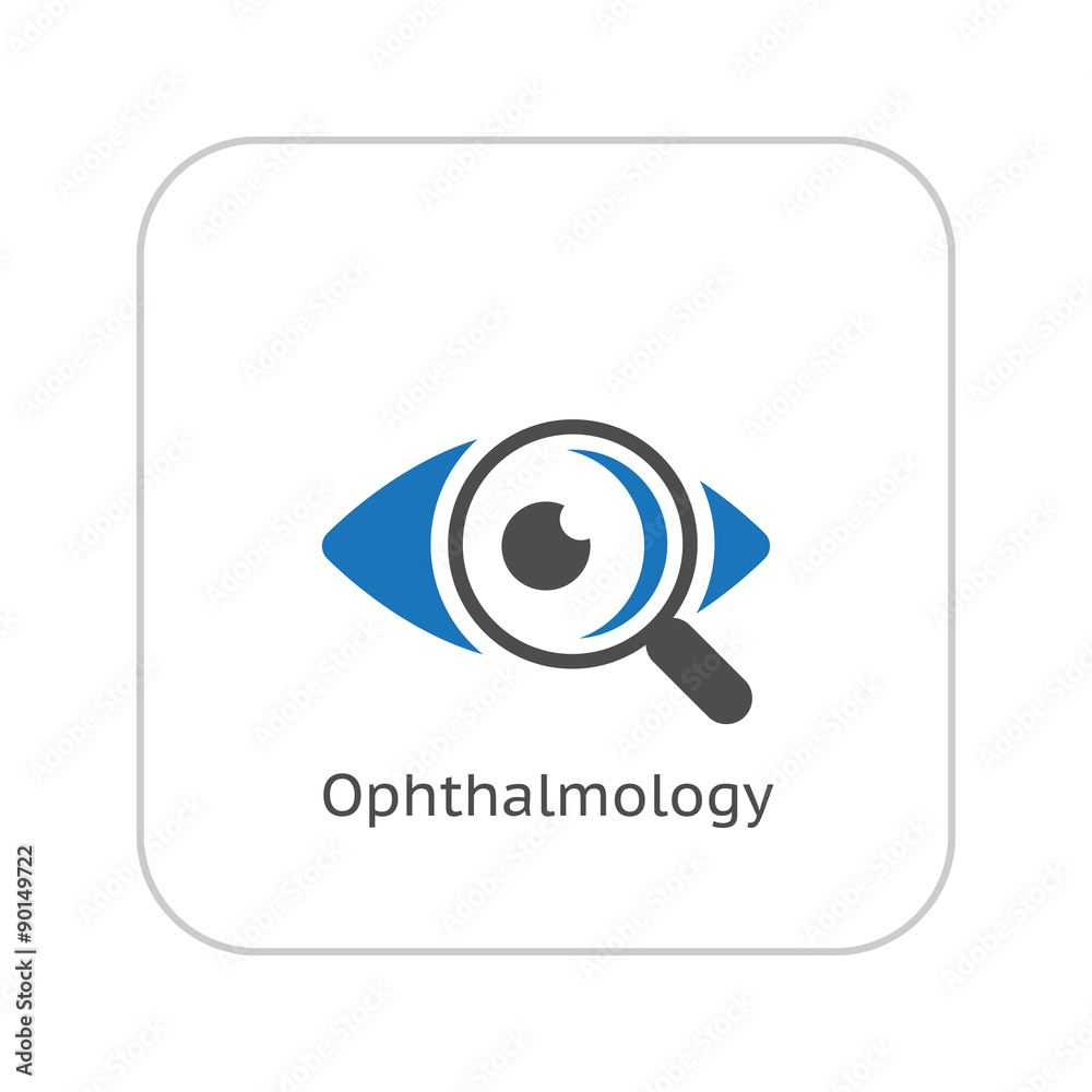 Ophthalmology and Medical Services Icon. Flat Design.