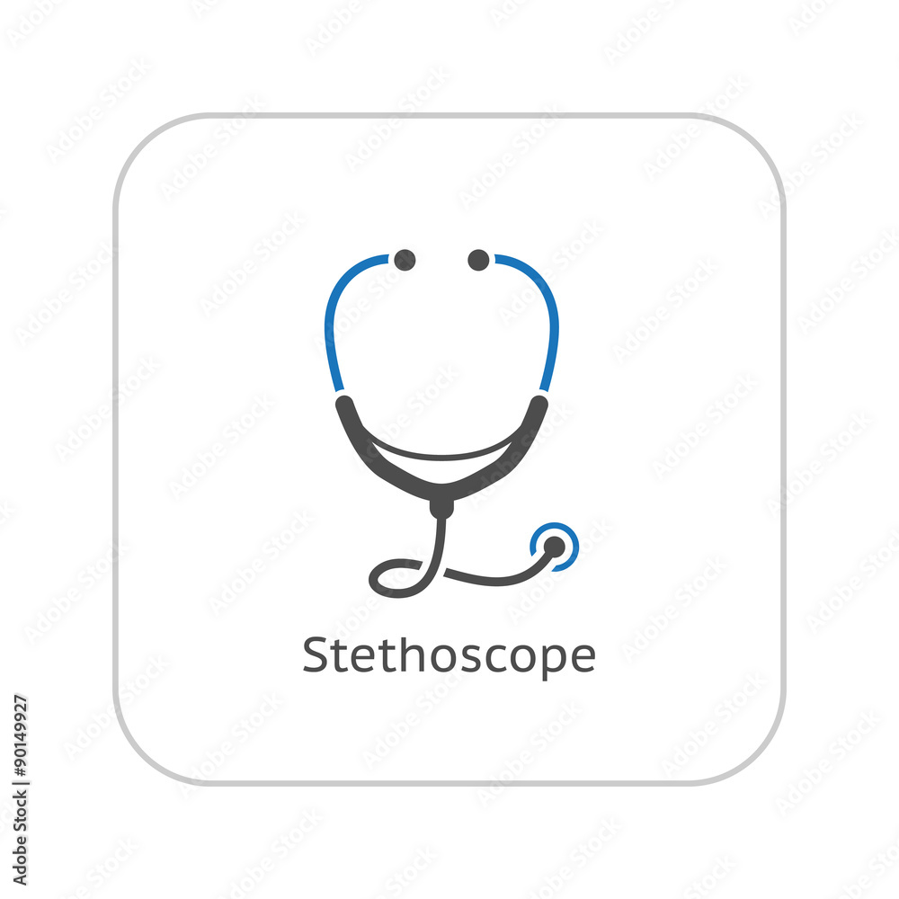 Stethoscope and Medical Services Icon. Flat Design. Stethoscope and Medical Services Icon. Flat Design.