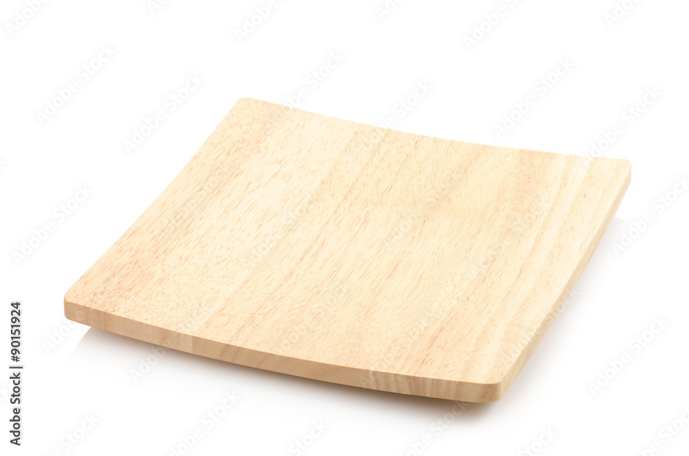 wooden plate on white background wooden plate on white background