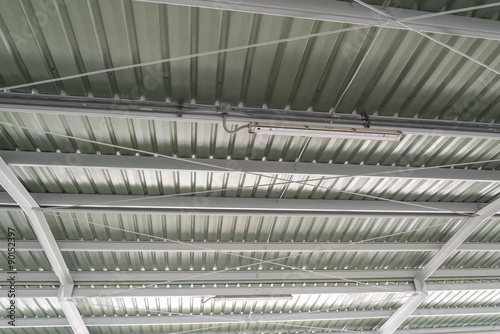 white light Corrugated metal texture surface or galvanize steel