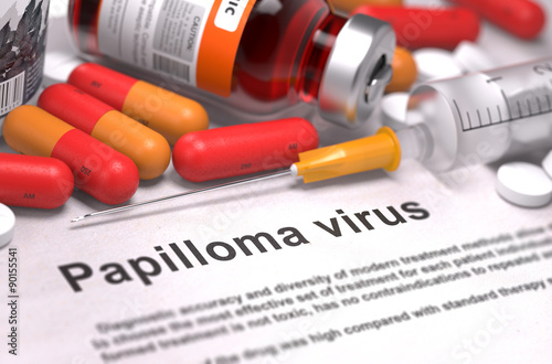 Papilloma Virus Diagnosis. Medical Concept.  photo
