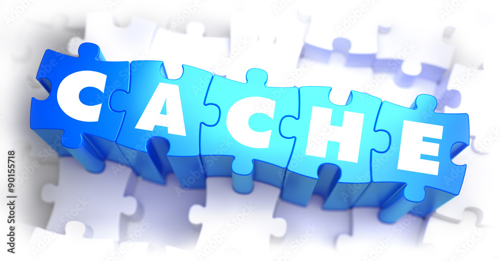 Cache - White Word on Blue Puzzles.