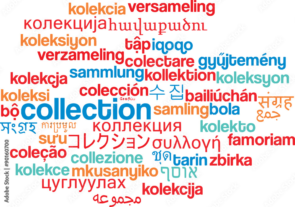 Collection multilanguage wordcloud background concept