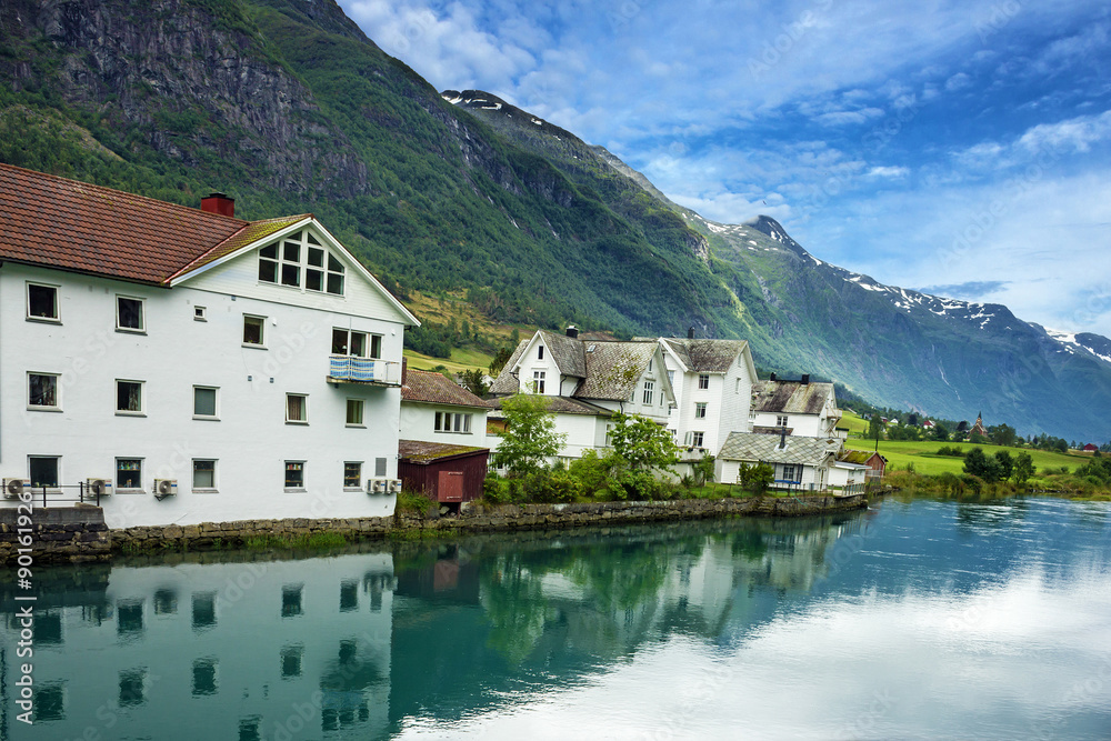 Natural summer landscape, Olden, Norway