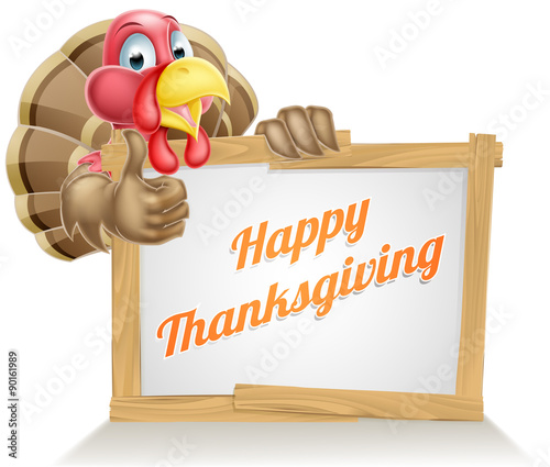 Happy Thanksgiving Turkey Sign