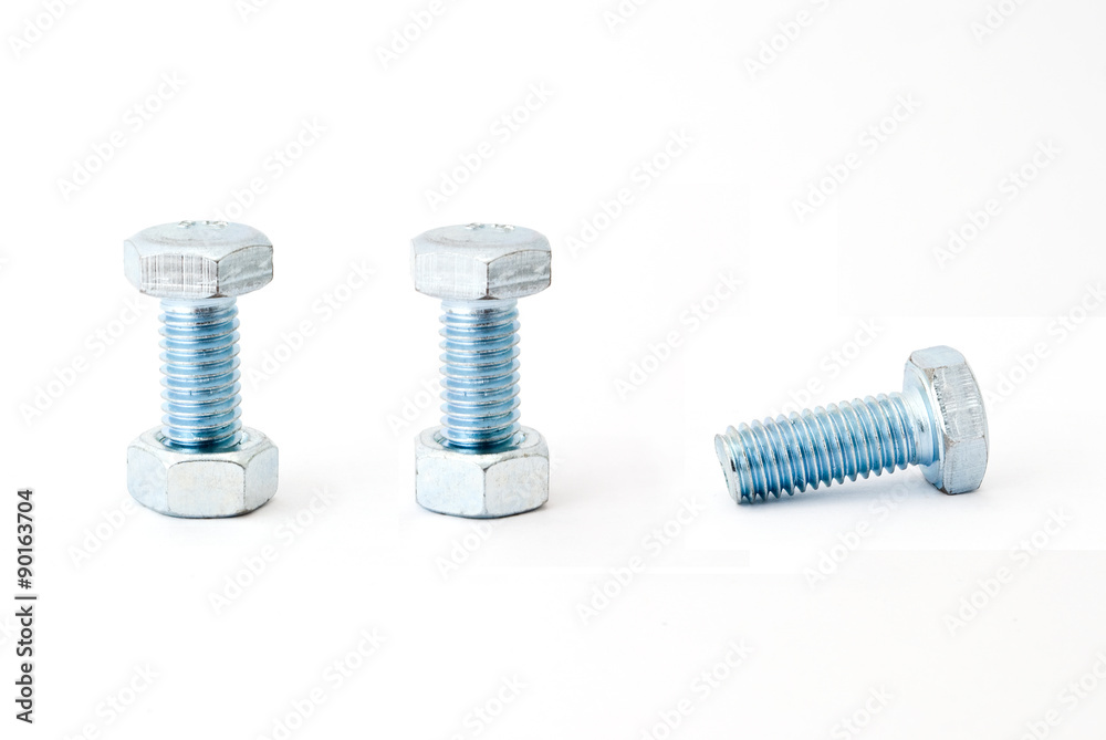 Two bolts with female screws and one without it Two bolts with female screws and one without it