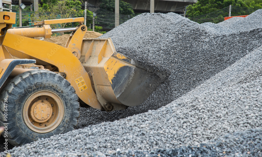 custom made wallpaper toronto digitalFront end loader dumping stone in a mining quarry