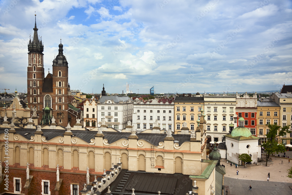 Krakow main square view