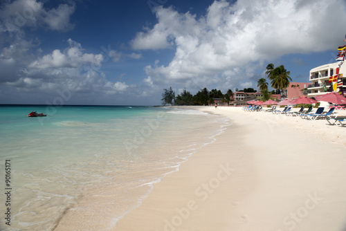 Beach at Barbados Island, Caribbean sea