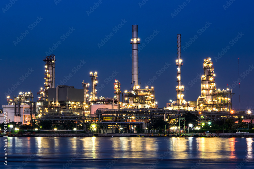 Oil and gas refinery plant area 