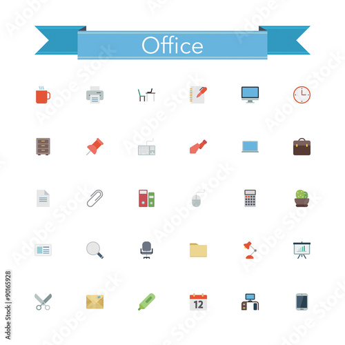 Office Flat Icons