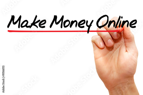 Hand writing Make Money Online with marker, business concept