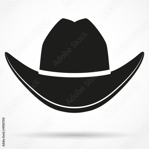 Silhouette symbol of  cowboy hat. Vector Illustration