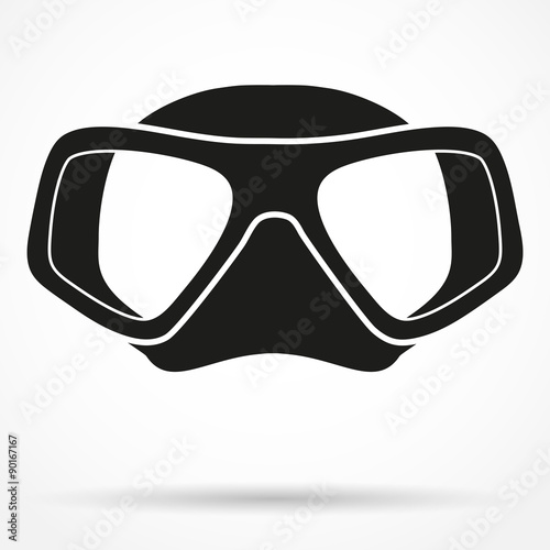 Silhouette symbol of Underwater diving scuba mask