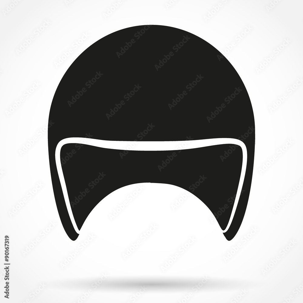 Silhouette symbol of motorbike classic helmet. Vector. Stock Vector ...