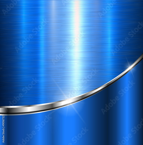 Background blue metal texture.